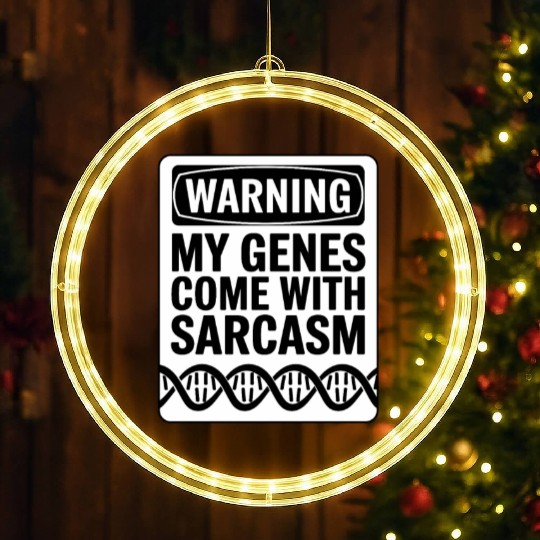 Sarcastic Genealogy DNA Test Genetics Biologist LED Christmas Window Lights