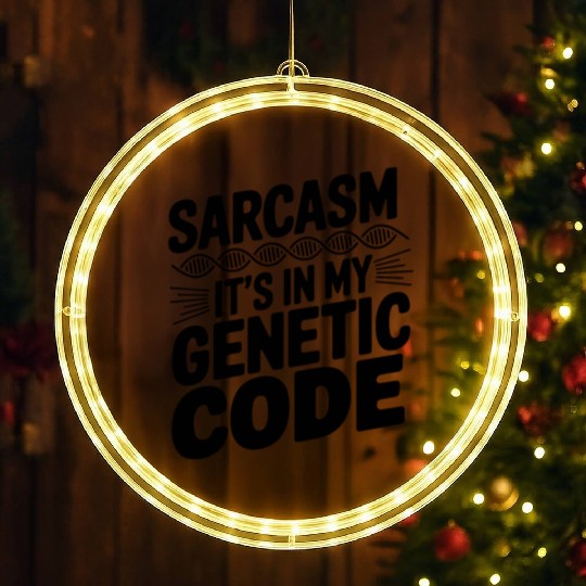 Sarcastic Genealogy DNA Test Genetics Biologist LED Christmas Window Lights