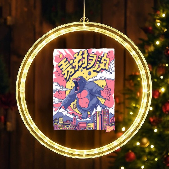 Kaiju Gorilla – Neon City Rampage LED Christmas Window Lights