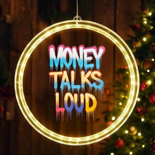 Money Talks Art LED Christmas Window Lights