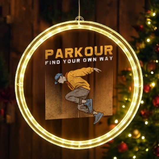 Parkour Extreme Underground Stunt LED Christmas Window Lights