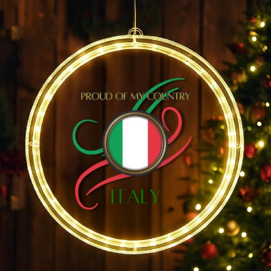 Tricolor Pride: Spirit of Italy LED Christmas Window Lights