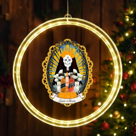 Regal Santa Muerte LED Christmas Window Lights