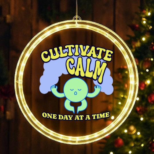 Cultivating Calm One Day At A Time Peaceful LED Christmas Window Lights