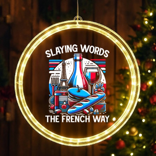 French Language Teacher Education France Teaching LED Christmas Window Lights