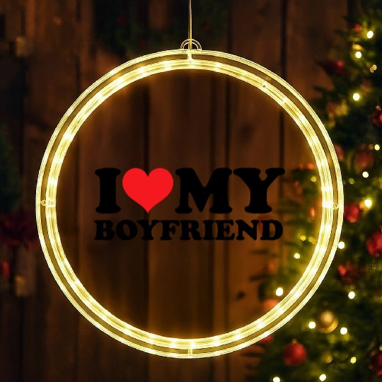 I Love My BF LED Christmas Window Lights