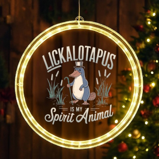 Lickalotopus: The Platypus Spirit LED Christmas Window Lights
