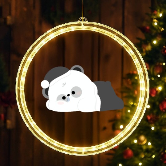 Tired Panda LED Christmas Window Lights