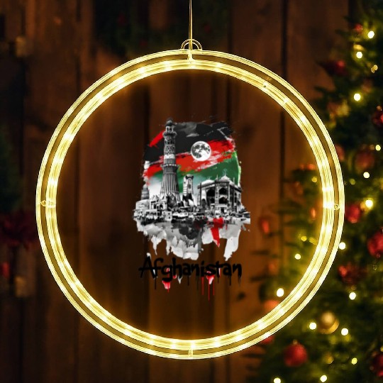 Kabul Store Afghanistan Urban View LED Christmas Window Lights