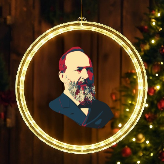 President James Abraham Garfield LED Christmas Window Lights