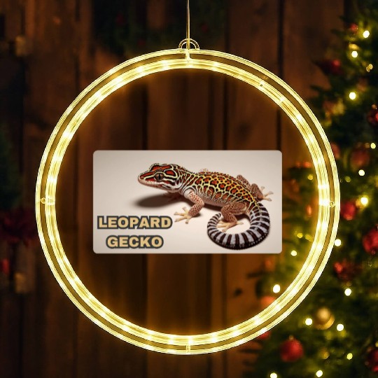 Leopard Gecko LED Christmas Window Lights