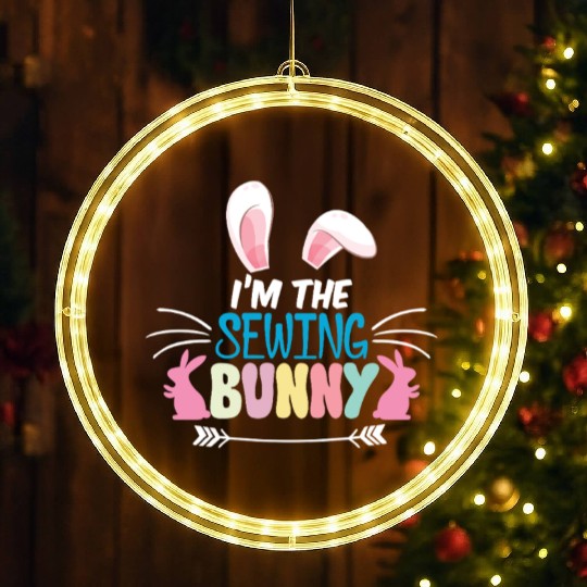I'm The Sewing Bunny Cute Family Easter Day LED Christmas Window Lights