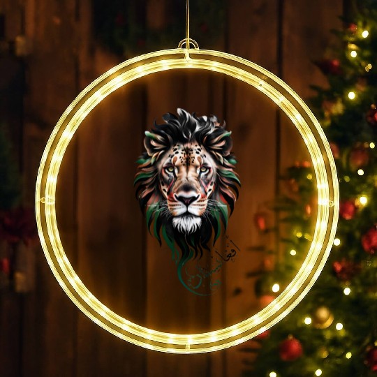 Afghanistan Lion LED Christmas Window Lights
