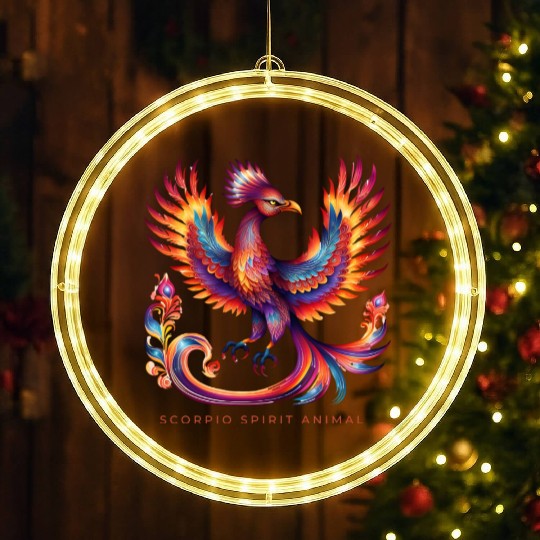 Scorpio Spirit Animal Phenix Alebrije Male LED Christmas Window Lights