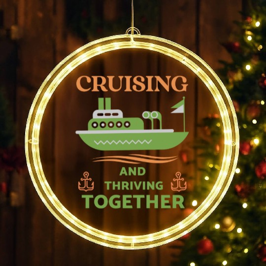 Cruising and Thriving Together LED Christmas Window Lights