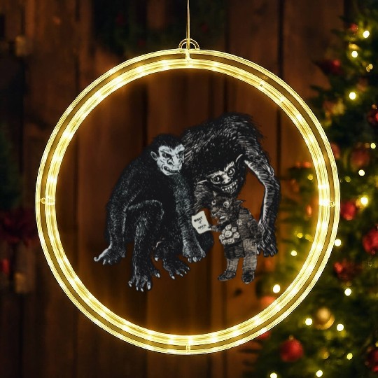 Surreal Monster Art – Dark Humor What It Says Desi LED Christmas Window Lights