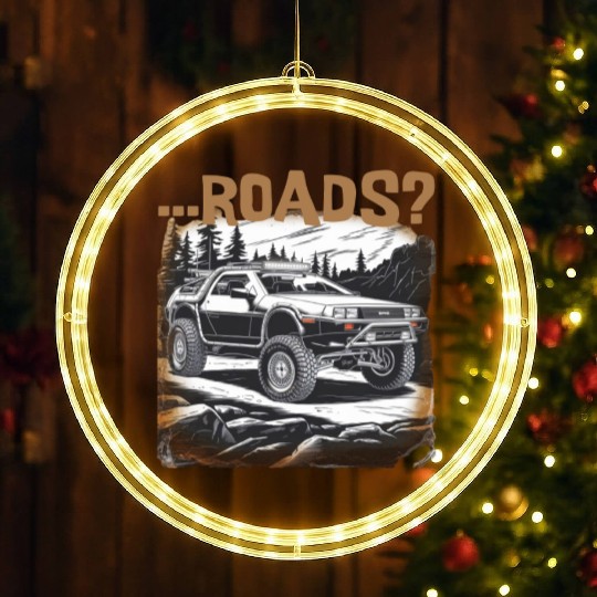 Off-road Delorean LED Christmas Window Lights