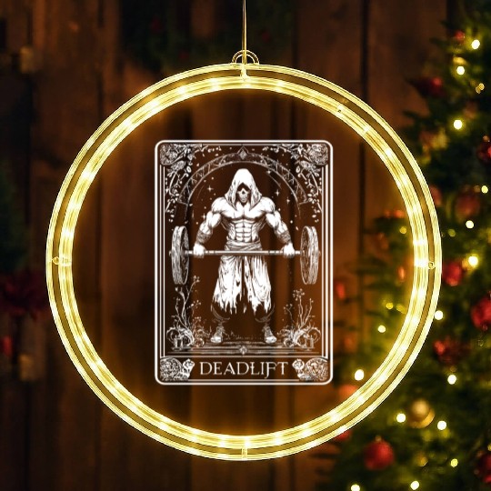 Death Skeleton Tarot Deadlift Deadlift Tarot Card LED Christmas Window Lights