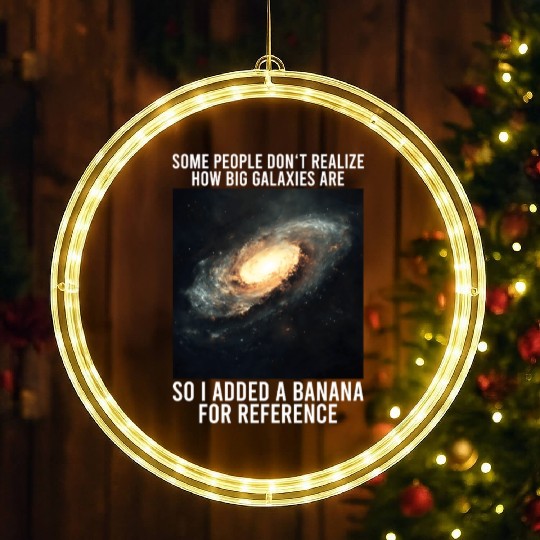 Galaxy Meme Science Astrophysics Astrology LED Christmas Window Lights