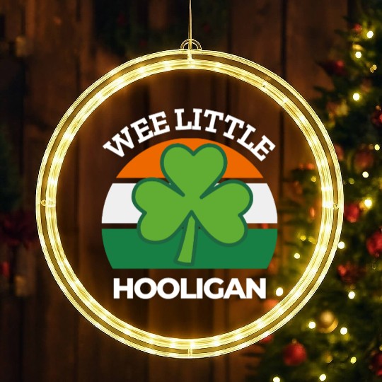 Wee Little Hooligan Great Saint Patrick Day Gift LED Christmas Window Lights