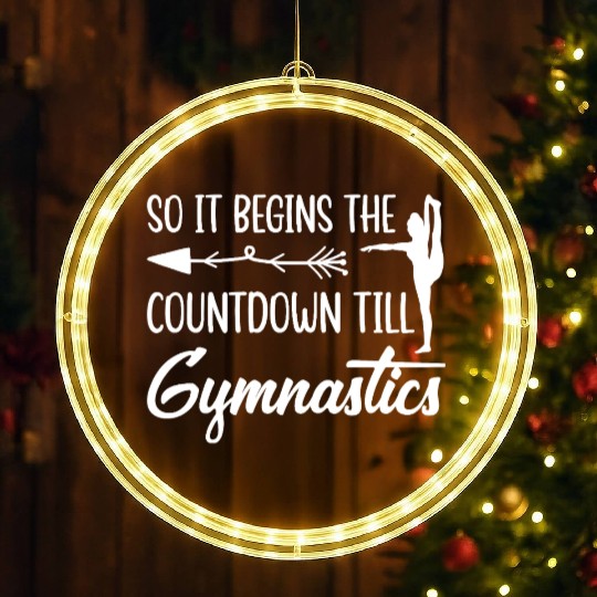 Gymnastics Gym Fitness Sports Training LED Christmas Window Lights