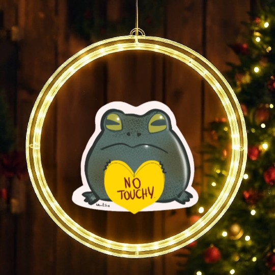 NO Touchy! Grumpy toad. LED Christmas Window Lights