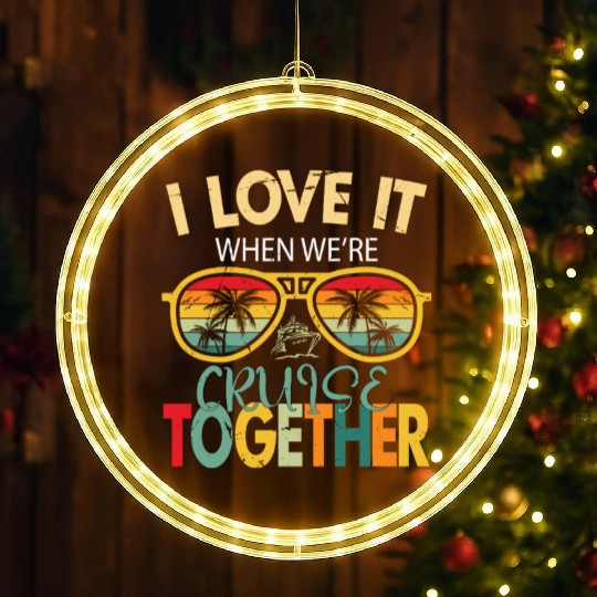 Cruise Squad 2025 Outfits Friends Family Couples M LED Christmas Window Lights