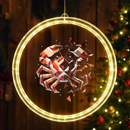 Crab Motif - Fragile Beauty of the Sea LED Christmas Window Lights