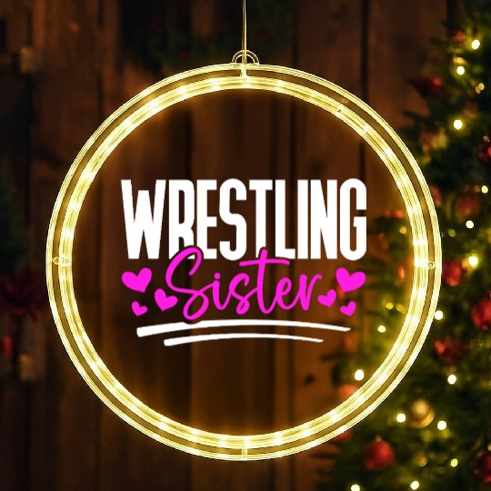 Wrestling Sister LED Christmas Window Lights