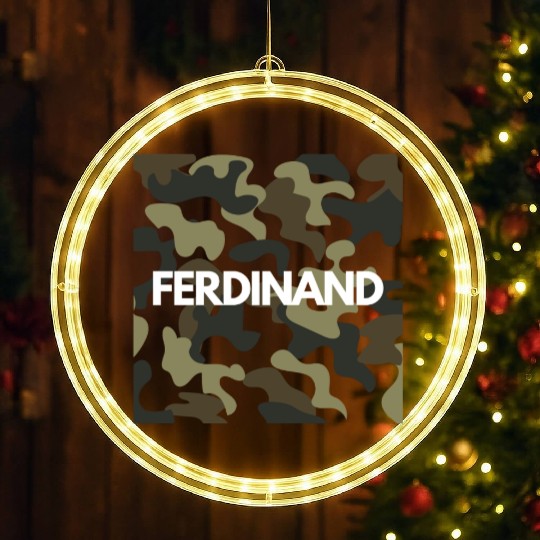Ferdinand Name LED Christmas Window Lights Men Good Quality Camouflage