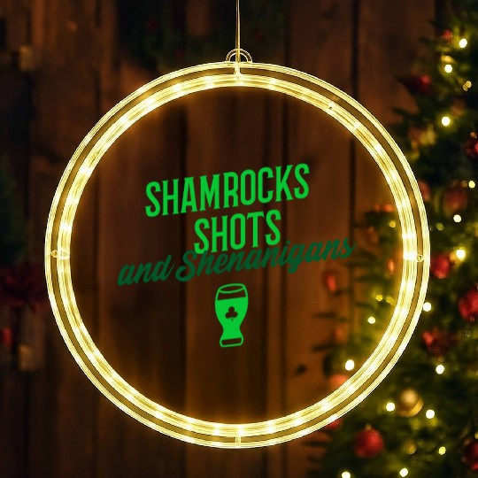 Shamrocks Shots and Shenanigans LED Christmas Window Lights