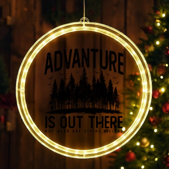 True Crime Crime Serial Killer Satire Gift LED Christmas Window Lights