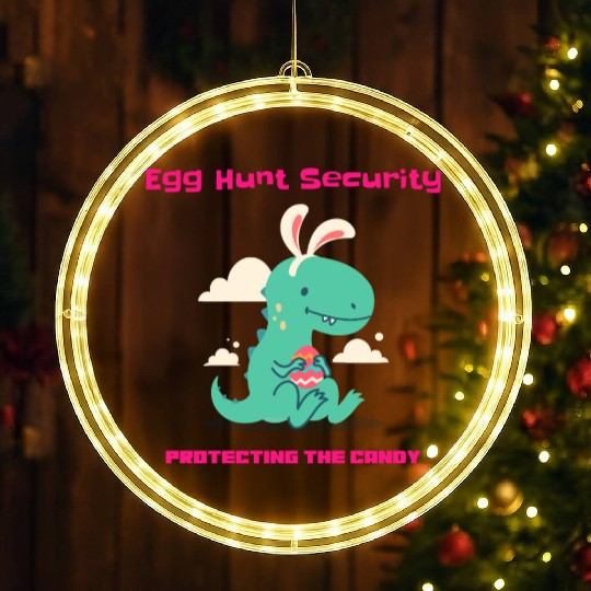 Egg Hunt Securiety Protecting the Candy LED Christmas Window Lights