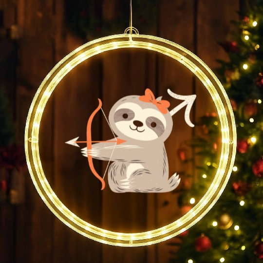 Sagittarius Zodiac Sloth Archer Design for LED Christmas Window Lights