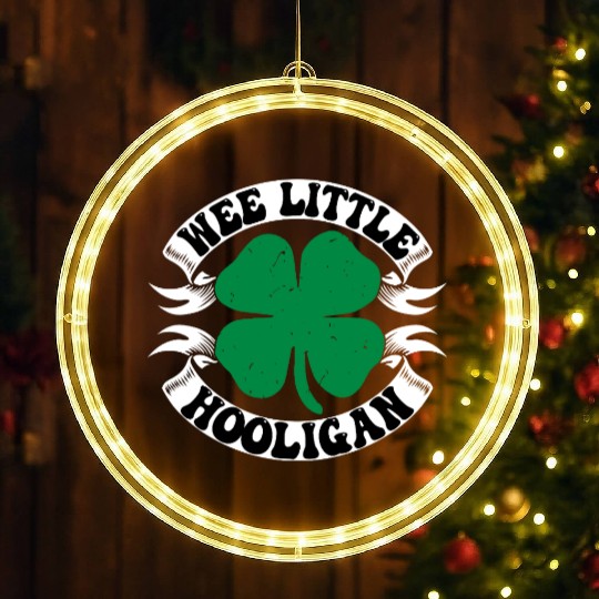 Wee Little Hooligan Cute St. Patrick's Day Irish S LED Christmas Window Lights