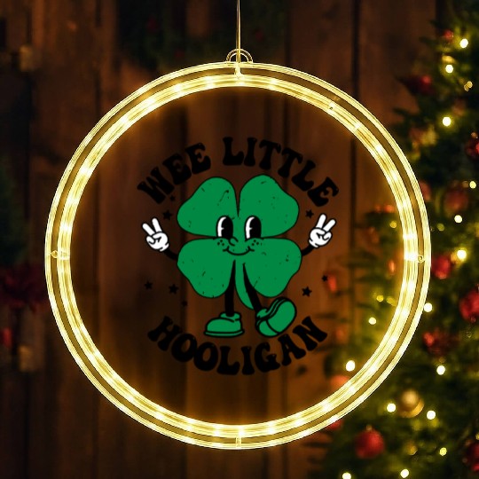 Wee Little Hooligan Cute St. Patrick's Day Irish S LED Christmas Window Lights
