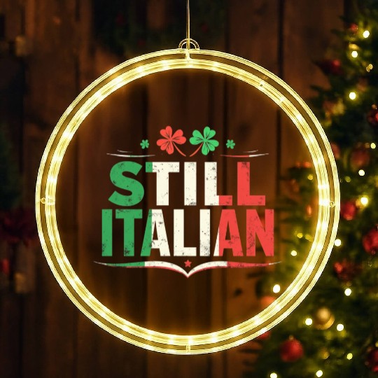 Still Italian With Shamrock Saint Patricks Day LED Christmas Window Lights