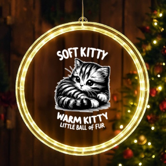 Soft Kitty (dark) LED Christmas Window Lights
