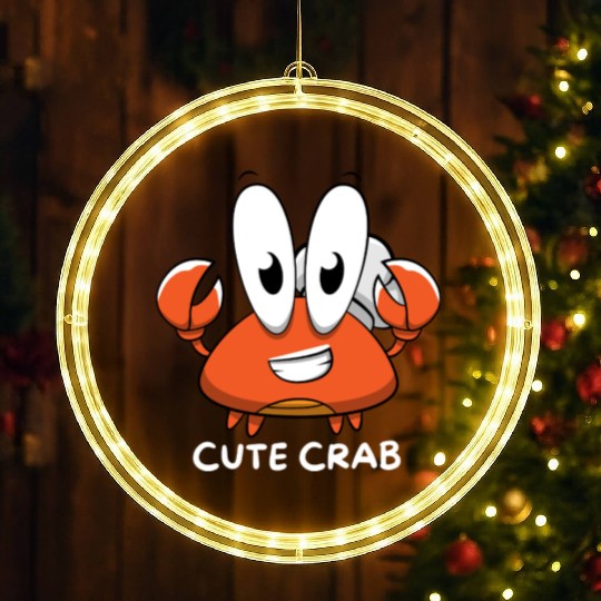 Cute Crab – Adorable & Playful Design! LED Christmas Window Lights
