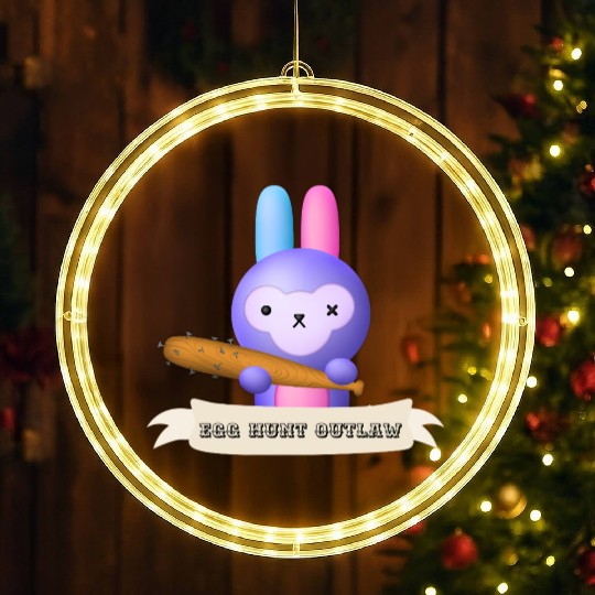 Egg Hunt Outlaw Easter LED Christmas Window Lights