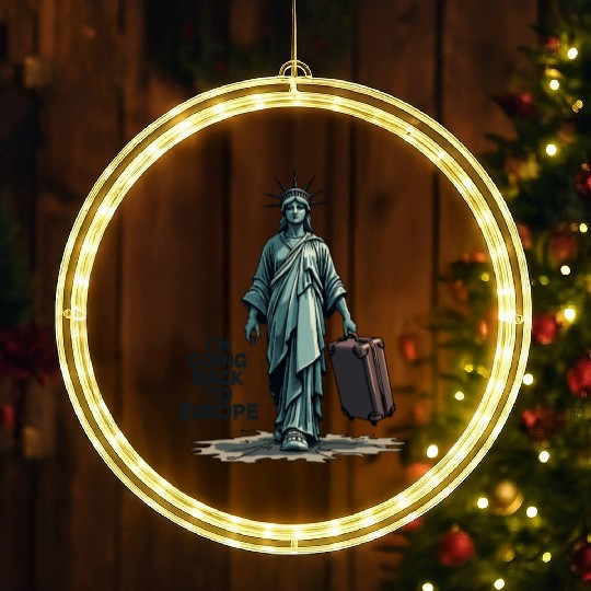 Funny Statue of Liberty USA America Sarcasm LED Christmas Window Lights