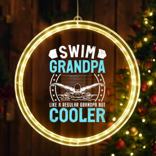 Swim Grandpa - Classic Stars & Stripes Edition LED Christmas Window Lights