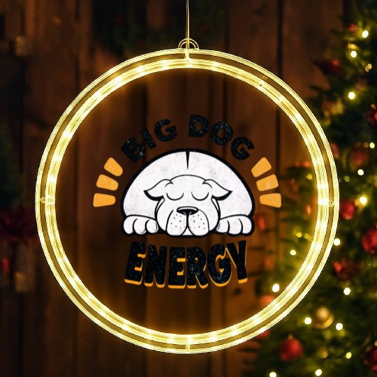 Big Dog Energy LED Christmas Window Lights