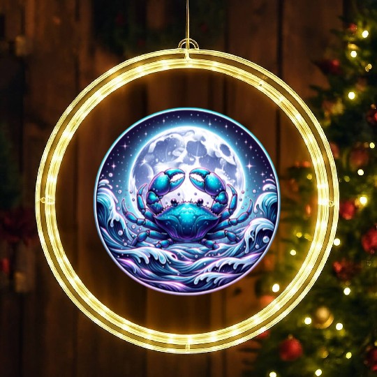 Cancer - Lunar Crab of the Cosmos LED Christmas Window Lights