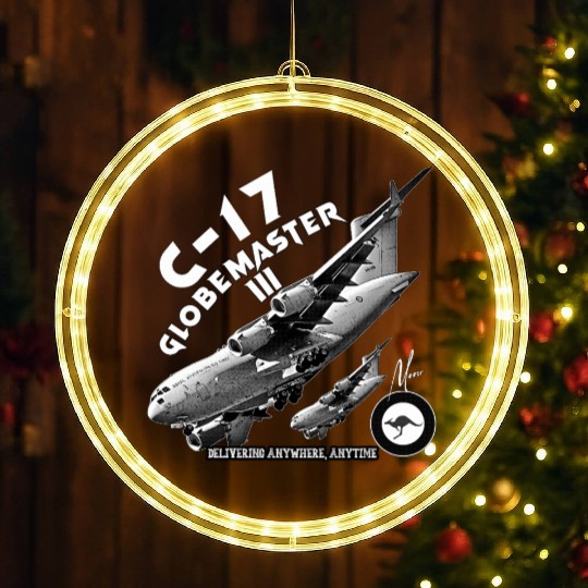 RAAF C-17 Globemaster – Heavy Airlift Power LED Christmas Window Lights