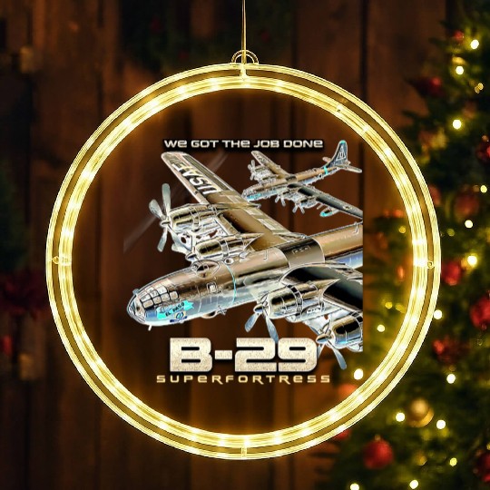 B29 Superfortress War II-era Bomber Aircraft LED Christmas Window Lights