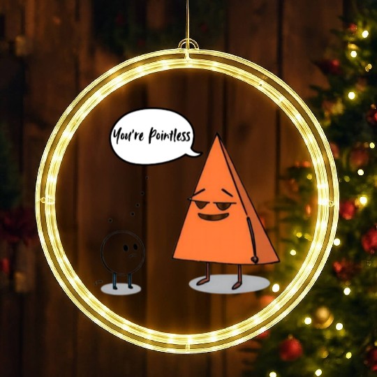 Geometric Humor The Pointless Circle LED Christmas Window Lights