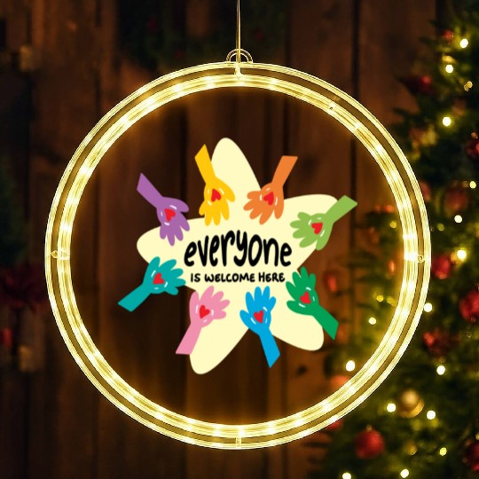 Everyone Is Welcome, Idaho Teacher, teacher, idaho LED Christmas Window Lights