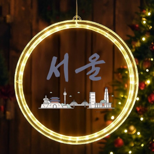 Seoul | Minimalist Korean Aesthetic City Name Desi LED Christmas Window Lights