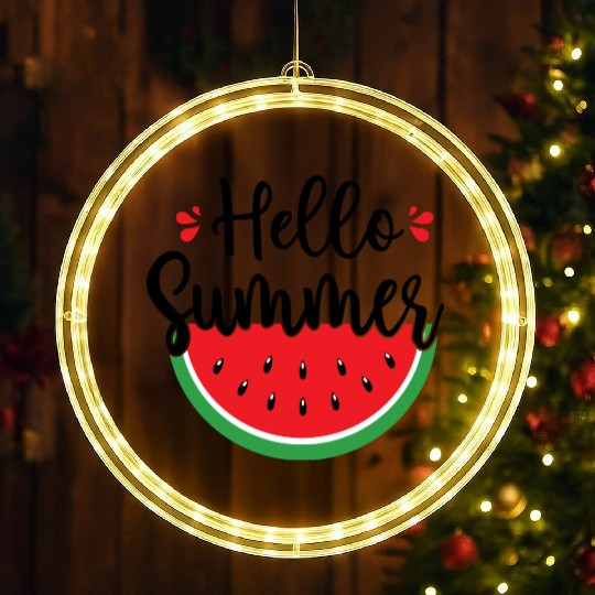 Hello Summer Watermelon Sweet Summer LED Christmas Window Lights